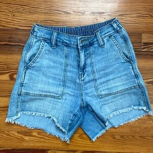High waisted jean shorts